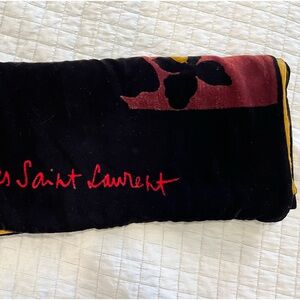 Velvet and silk Yves Saint Laurent scarf. Vintage.